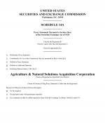 Click here to view Agriculture & Natural Solutions Acquisition Corporation Supplement to Proxy Statement
