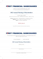 Click here to view First Financial Bankshares, Inc. Invitation to 2022 Annual Meeting of Shareholders