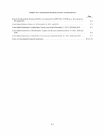 Index to Consolidated Financial Statements