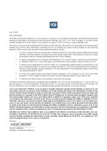 Click here to view International General Insurance Holdings Ltd. Notice of 2025 Annual General Meeting of Shareholders, Information Circular and Form of Proxy Card