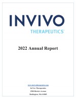 Click here to view InVivo Therapeutics Holdings Corp. 2022 Annual Report