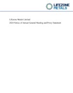 Click here to view Lifezone Metals Limited 2024 Proxy Statement