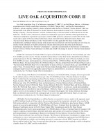 Click here to view Live Oak Acquisition Corp. II 2021 Special Meeting Proxy Statement
