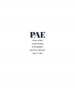 Click here to view PAE Incorporated 2021 Proxy Statement