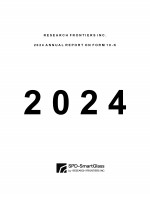 Click here to view Research Frontiers Incorporated 2024 Annual Report on Form 10-K