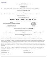 Click here to view Windtree Therapeutics, Inc. 2022 Form 10-K